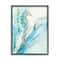 Stupell Industries Nautical Seahorse Blue Fluid Ocean Water in Black Frame Wall Art